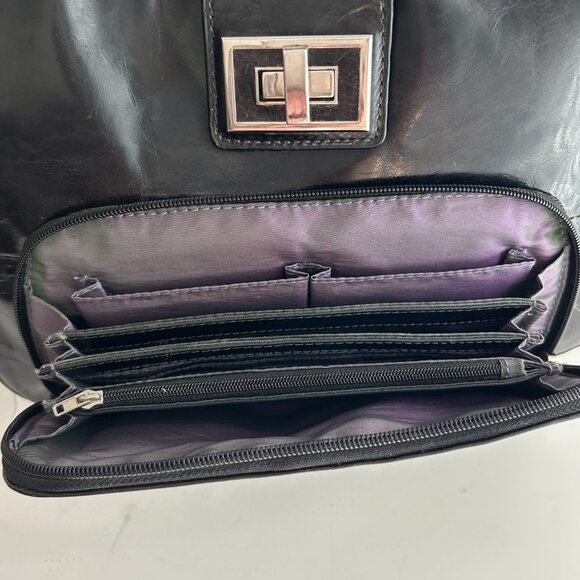 Vintage Danier Leather Hobo Shoulder Bag in Black - Picture 10 of 14